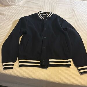 Here’s a detailed product listing for your Alcott varsity-style jacket: